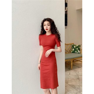 Đầm body cổ tròn