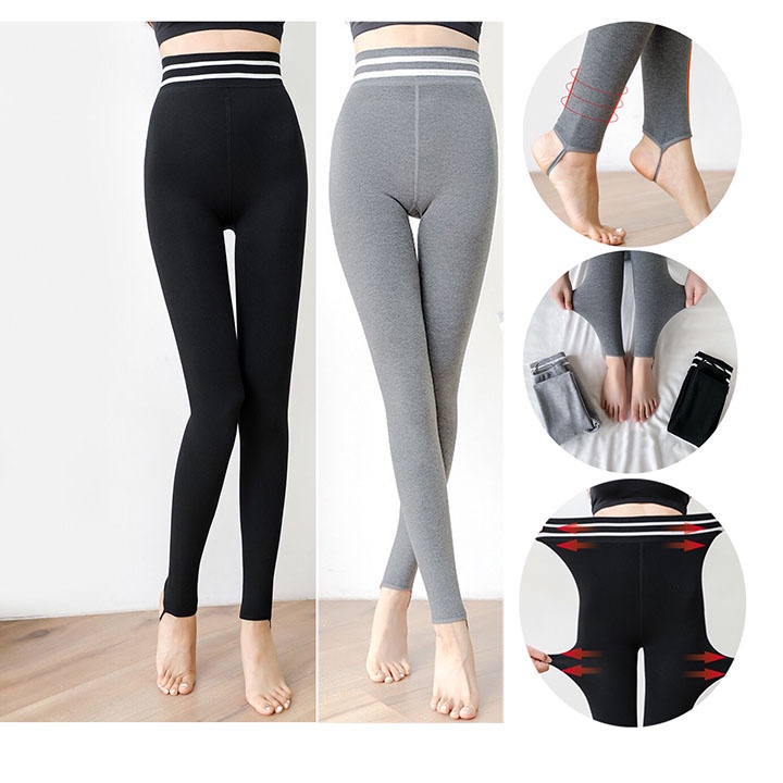 Quần legging len tăm lót lông dày giữ nhiệt chống rác, xước chất đẹp (có hộp)