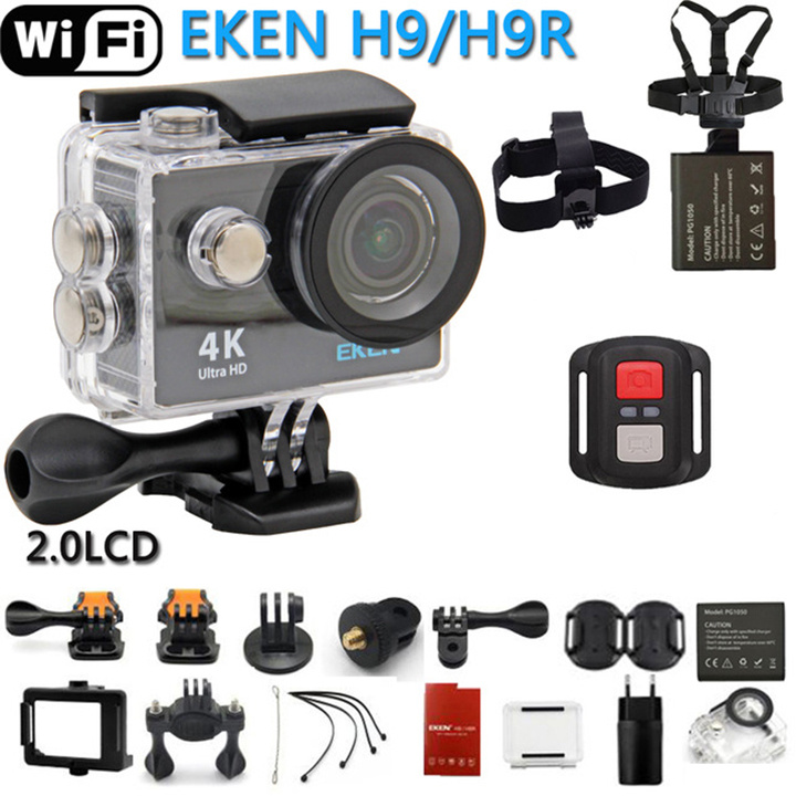 Camera 4k Eken H9r Plus 2021 bản mới V8 nâng cấp 20MP chống rung tự động - camera hành trình phượt mini