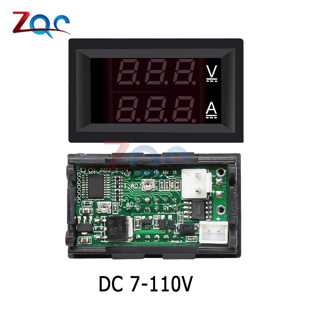 Vôn kế tích hợp ampe kế màn hình kỹ thuật số Dc 0-100v/7-110v 50a 0.28"