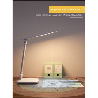 Đèn học để bàn có tích điện led chống cận với 3 chế độ sáng giúp chống mỏi mắt thích ứng với nhiều điều kiện sáng tối