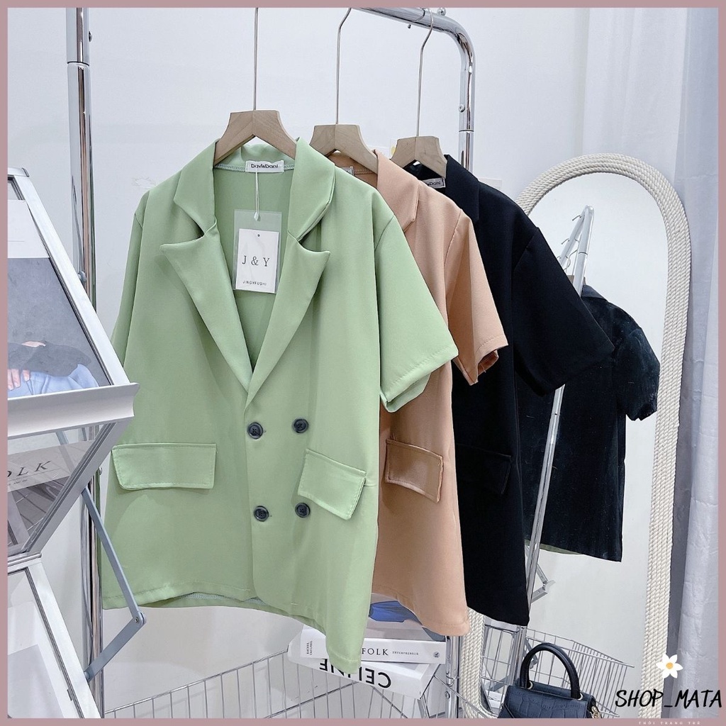 Áo blazer nữ ngắn tay dáng dài nhiều màu. Vest nữ trẻ trung năng động | BigBuy360 - bigbuy360.vn