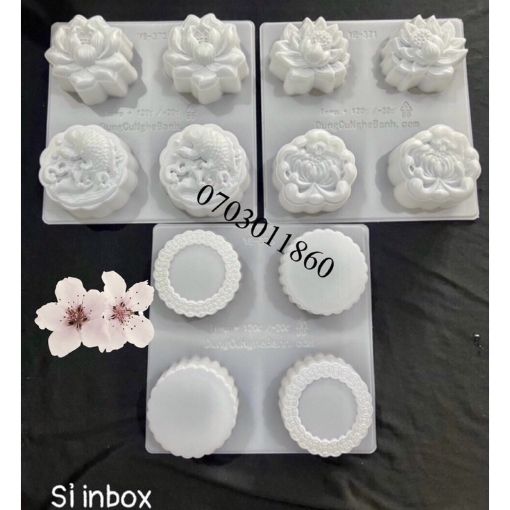 Khuôn rau câu trung thu mặt trơn  dùng làm bánh trung thu / ấn xôi