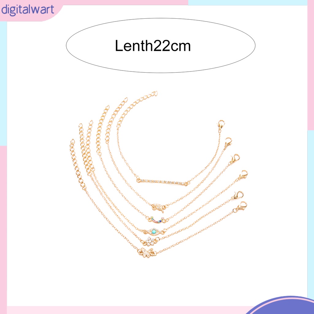 Set 6 vòng tay đính đá thời trang cho nữ