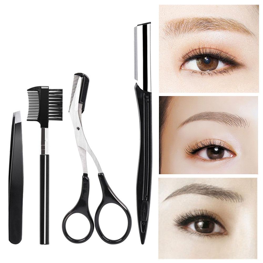 MIQUEL Bộ 4 Dụng Cụ Kéo Cắt Tỉa Lông Mày Tiện Dụng