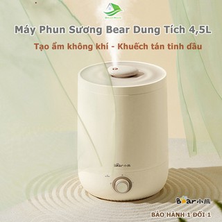 Máy phun sương Bear 4,5L ĐỜI MỚI NHẤT máy tạo ẩm không khí, khuếch tán tinh dầu, lõi lọc kháng khuẩn [BẢO HÀNH 1 ĐỔI 1]