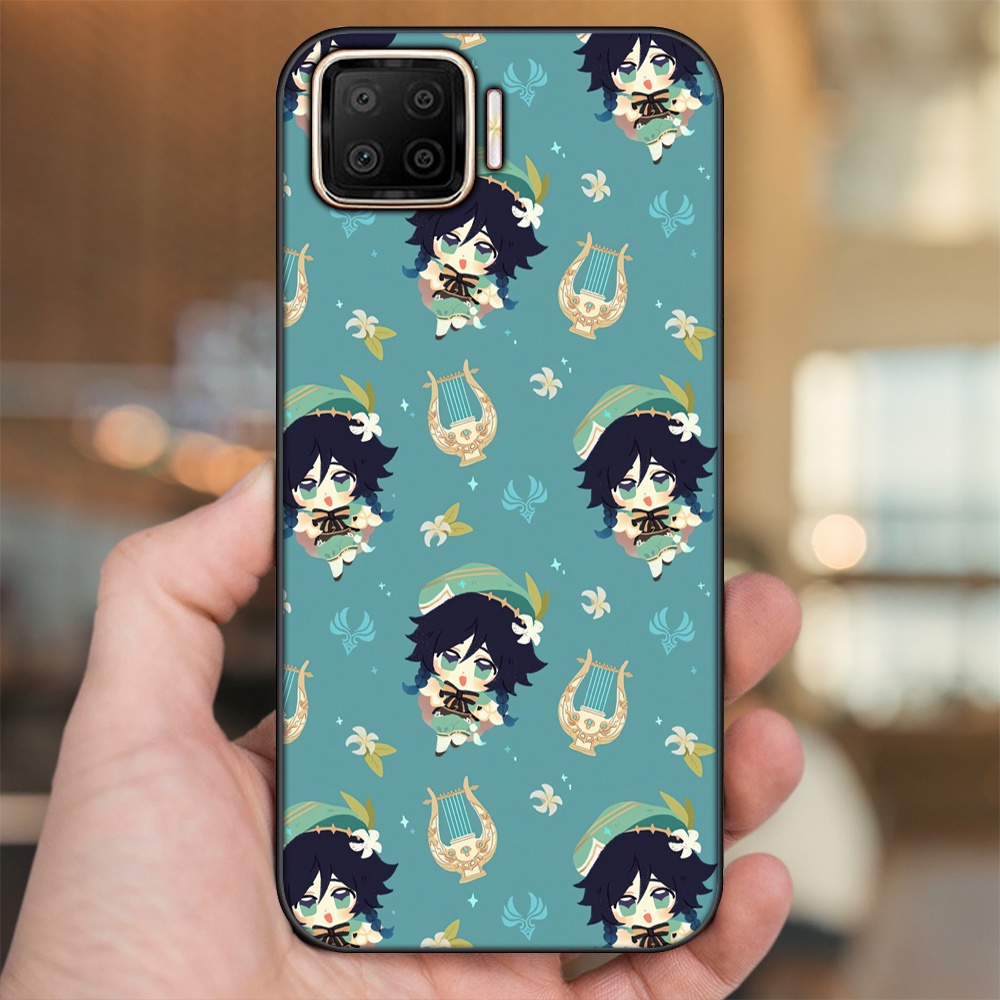 Ốp lưng Oppo A73, A93 4G viền đen in hình Venti Genshin Impact