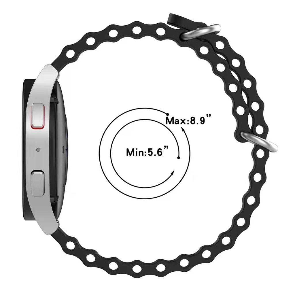 HUAWEI Dây Đeo Silicone Cho Đồng Hồ Thông Minh Samsung Galaxy Watch Active 2 s3 Frontier / S2 / Sport 46mm 42mm 40 44mm gt2 20mm 22mm