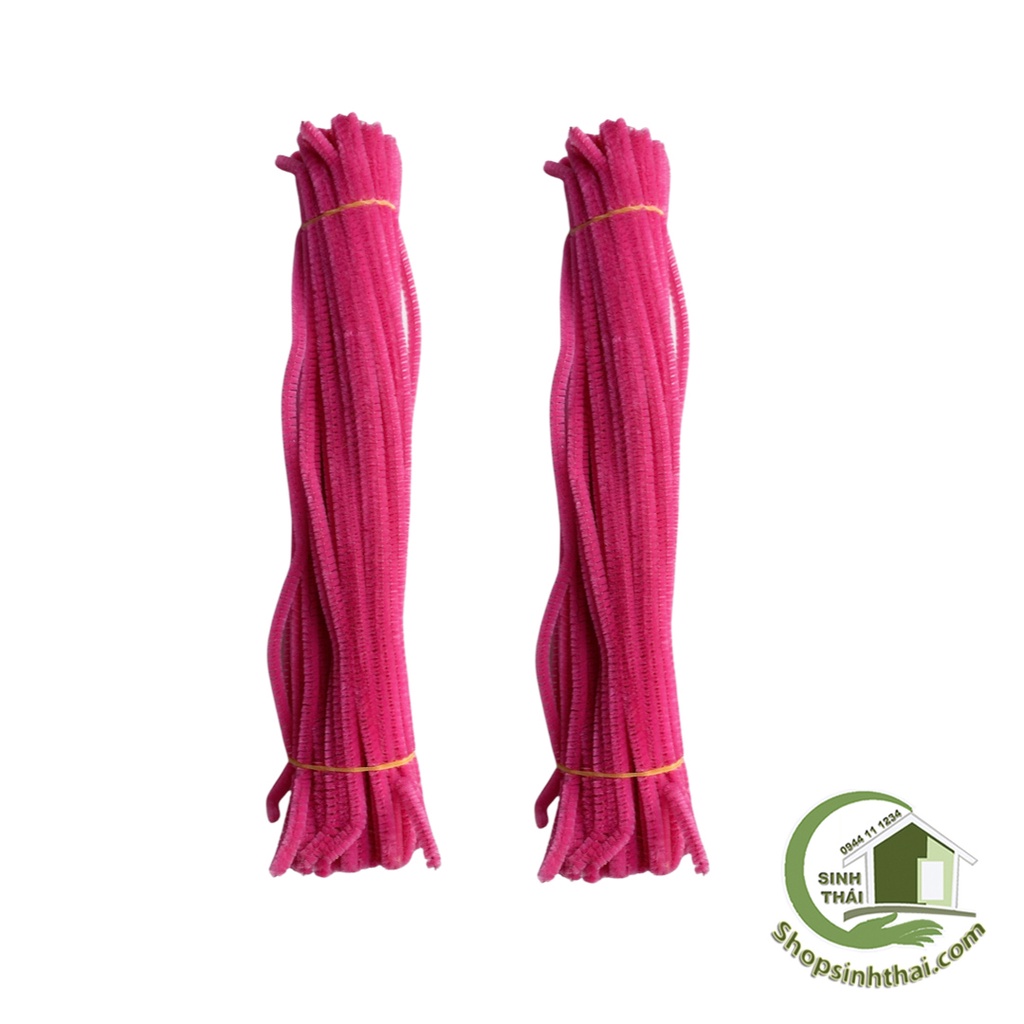 Cây kẽm xù nhung màu hồng, kẽm làm đồ chơi, mô hình