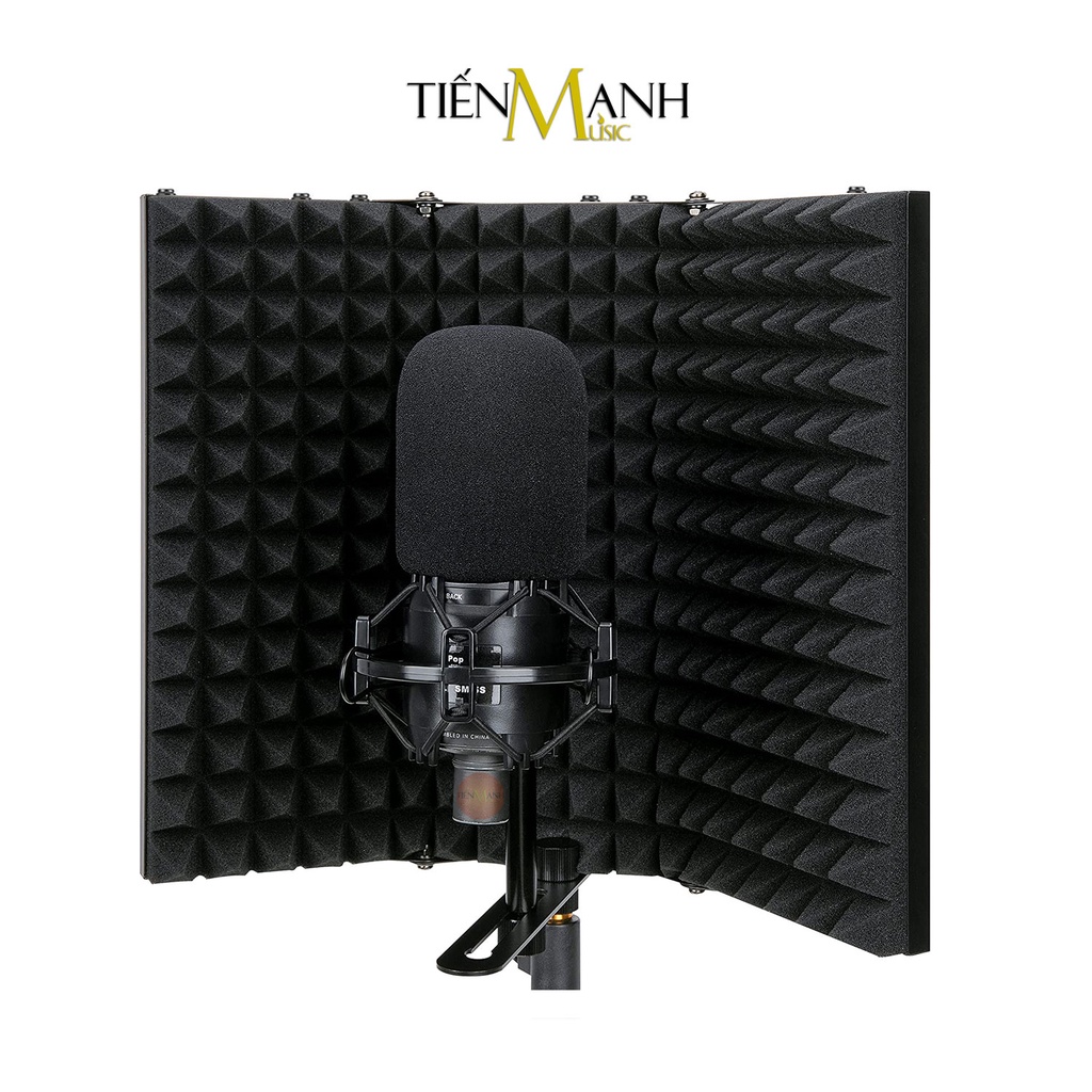 Màng Vách Chắn Tiêu Âm Cho Micro Phòng Thu Loại 3 Cánh Mic SIC-03 Vocal Booth Màn Tấm Khung Vành Chống Dội, Vang, Ồn