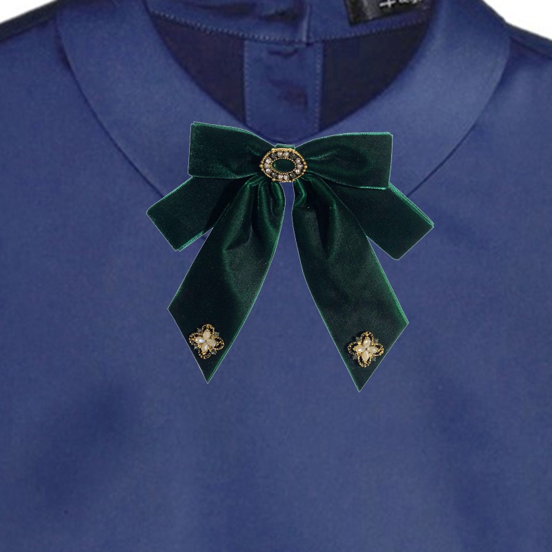 Nơ nhung hai lớp đính đá hình hoa thời trang dành cho nữ