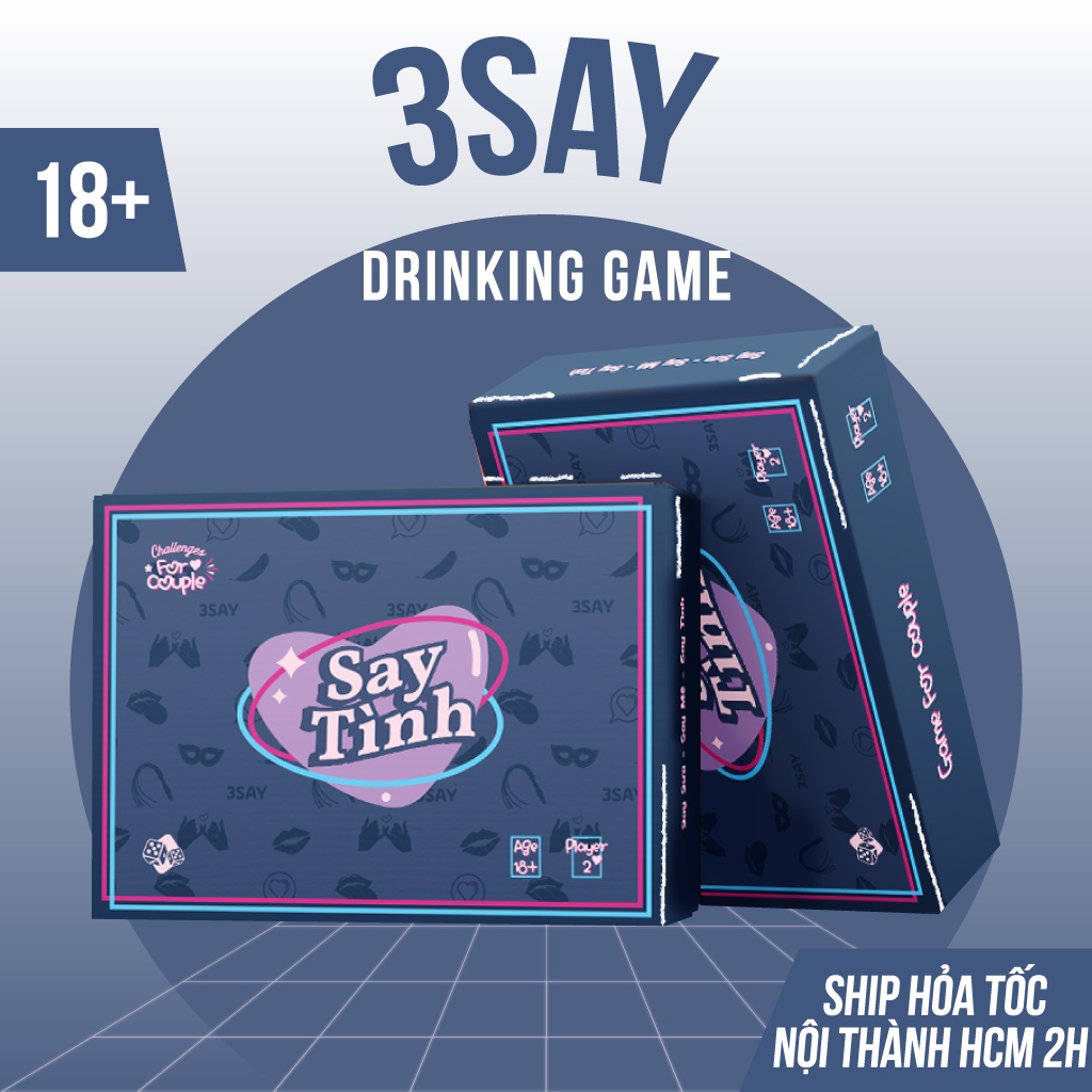 Bộ bài drinking game SAY TÌNH Dạo Đầu 3SAY cho cặp đôi hẹn hò 78 lá