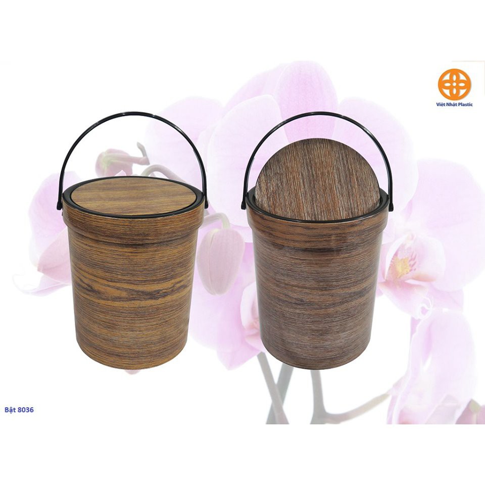 sét 2 bật rác vân gỗ