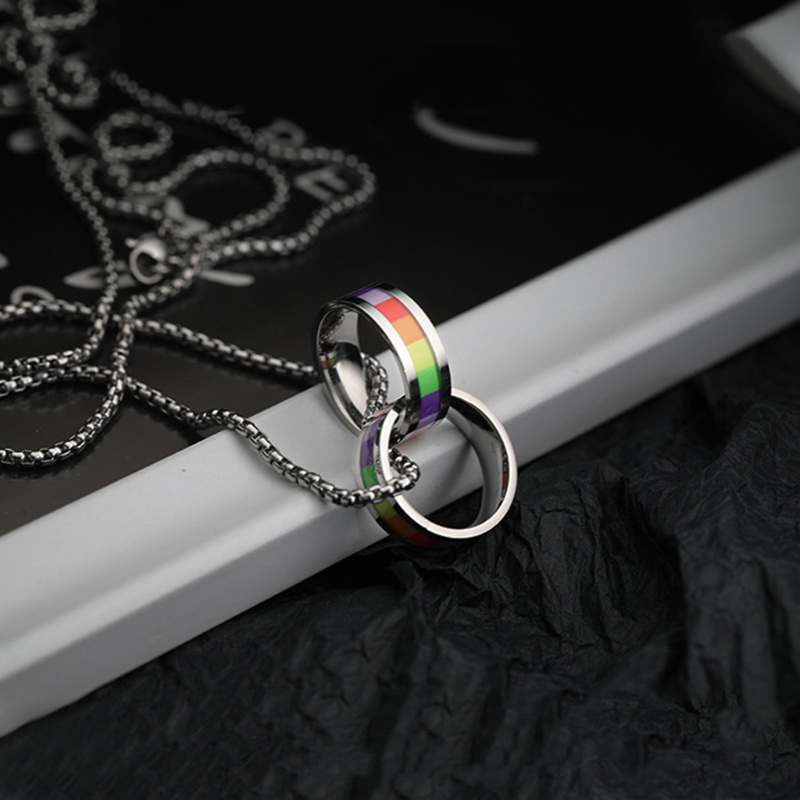 Vòng cổ Mặt Lá Cờ Gay Lesbian Dành Cho Cặp Đôi