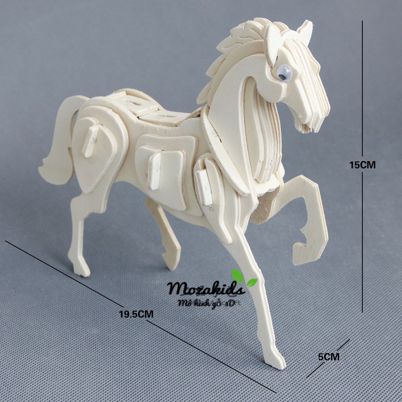 Đồ chơi lắp ráp gỗ 3D Mô hình Con Ngựa