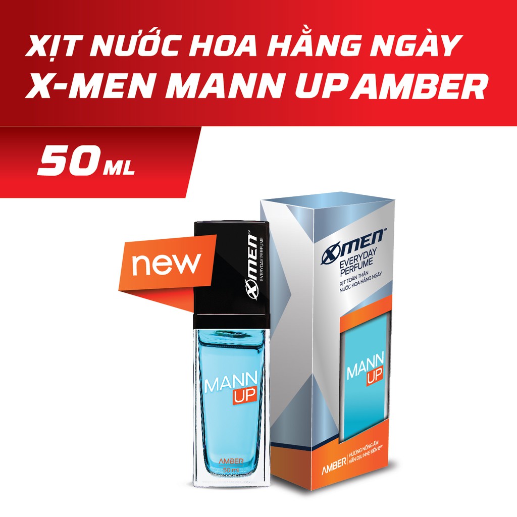 Bán sỉ - Xịt nước hoa hằng ngày X-Men Everyday Perfume Mann Up Amber 50ml | BigBuy360 - bigbuy360.vn