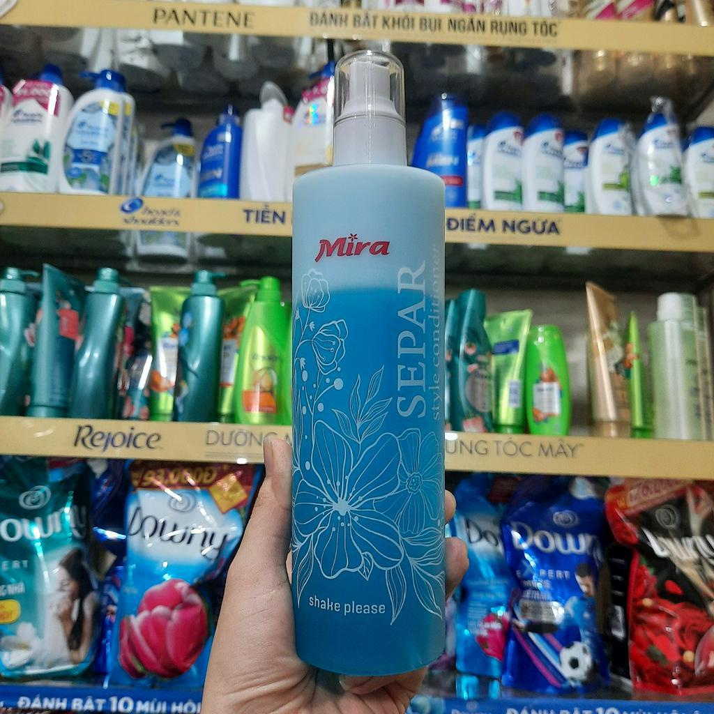 Nước Dưỡng Tóc Mira Separ chăm sóc tóc khô xơ, gãy rụng (430ml) màu xanh