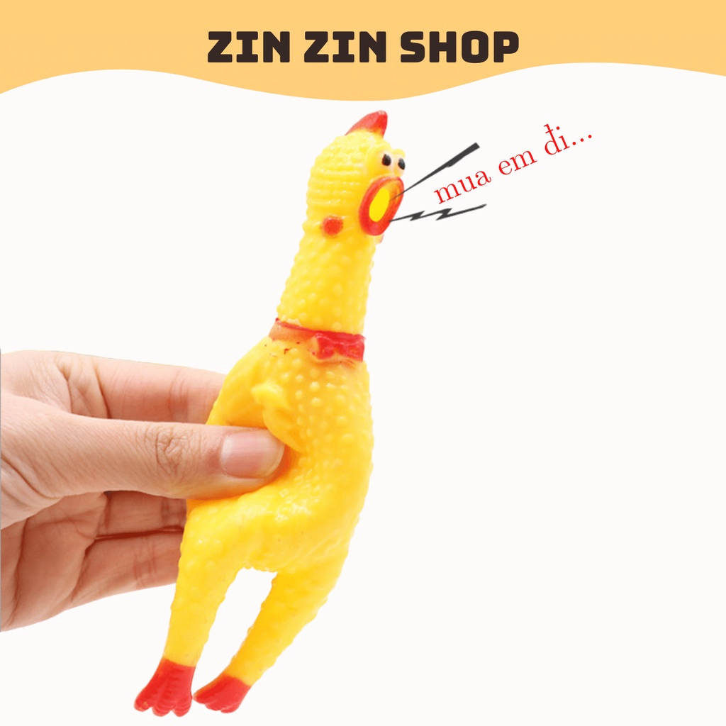 Đồ Chơi Trẻ Em Gà La Hét, Gà Bóp Bằng Nhựa Dẻo An Toàn Cho Bé Vui Chơi