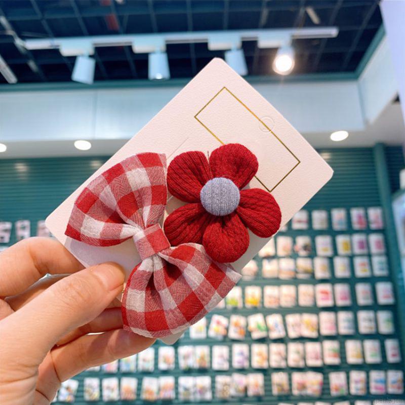 Set 2 Kẹp Tóc Nơ Xinh Xắn Dành Cho Bé Gái