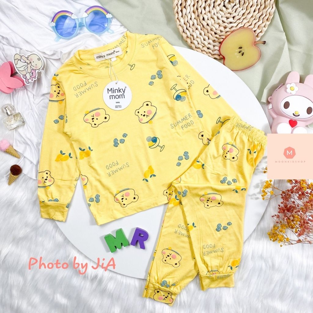 Bộ MINKY MOM Dài TayTHUN LẠNH100%Bộ Thun Lạnh Dài Tay Cho Bé,Bộ Dài Cho Bé Trai,bộ body cho bé gái 6-18kg,bộ dài bé