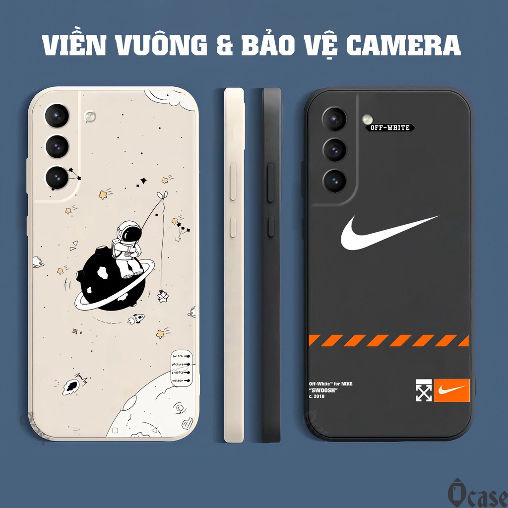 Ốp Lưng Samsung S21 / S21 Plus / S21 Fe / S22 / S22 Plus In Hình Nasa Và Vũ Trụ Cạnh Viền Vuông Có Bảo Vệ Camera