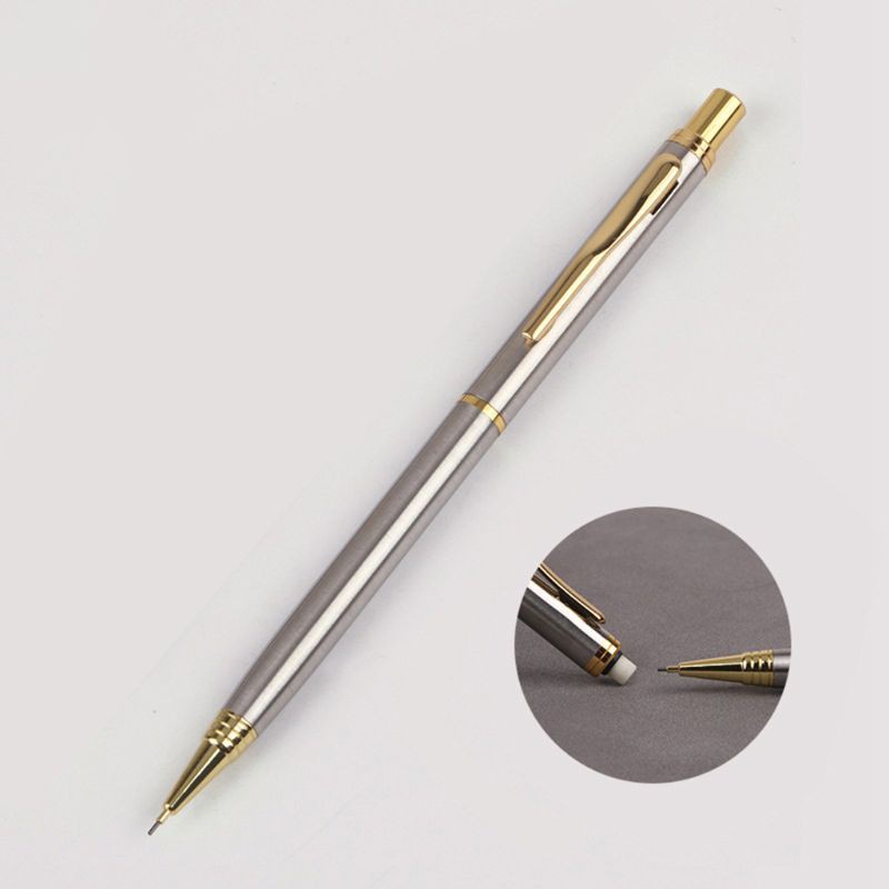 Bút chì bấm ngòi kim 0.5mm vỏ kim loại
