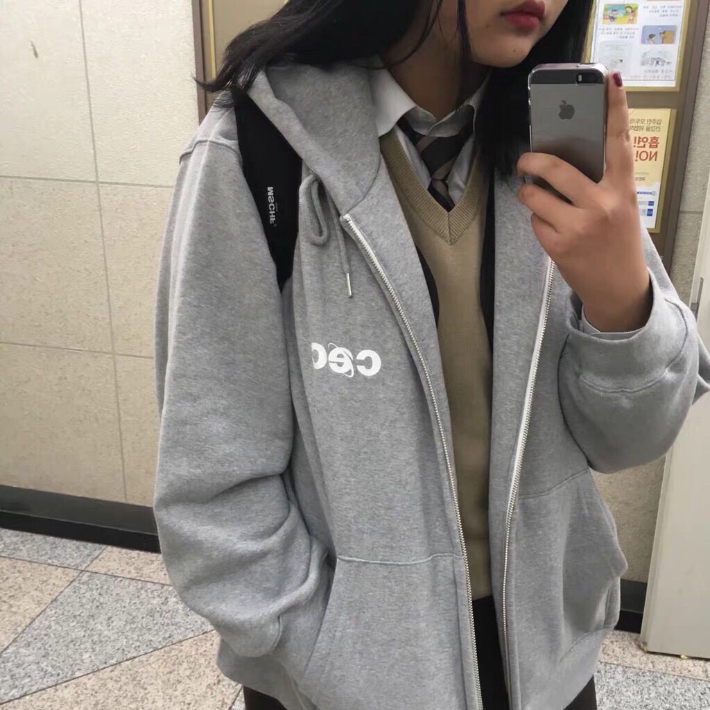 (ẢNH THẬT+VIDEO) ÁO KHOÁC NỈ CEC UNISEX