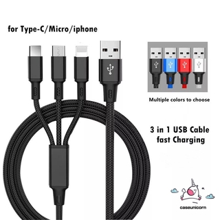Cáp sạc nhanh thiết kế 3 trong 1 cổng Micro Usb Type C thích hợp cho Iphone