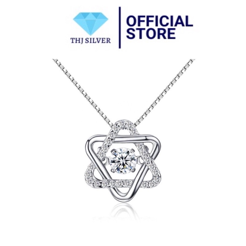 Dây chuyền nữ ngôi sao cách điệu đính đã chuẩn bạc ta ( Ảnh thật)