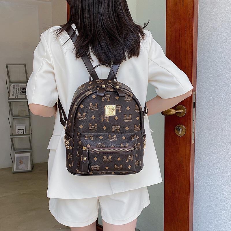 BALO NỮ THỜI TRANG DA PU HỌA TIẾT VINTAGE DỄ PHỐI ĐỒ DU LỊCH ULZZANG STYLE HÀN QUỐC BLN49H2205