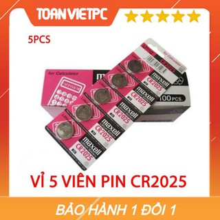 Vỉ 5 viên pin maxell cr2025 - pin 3v lithium