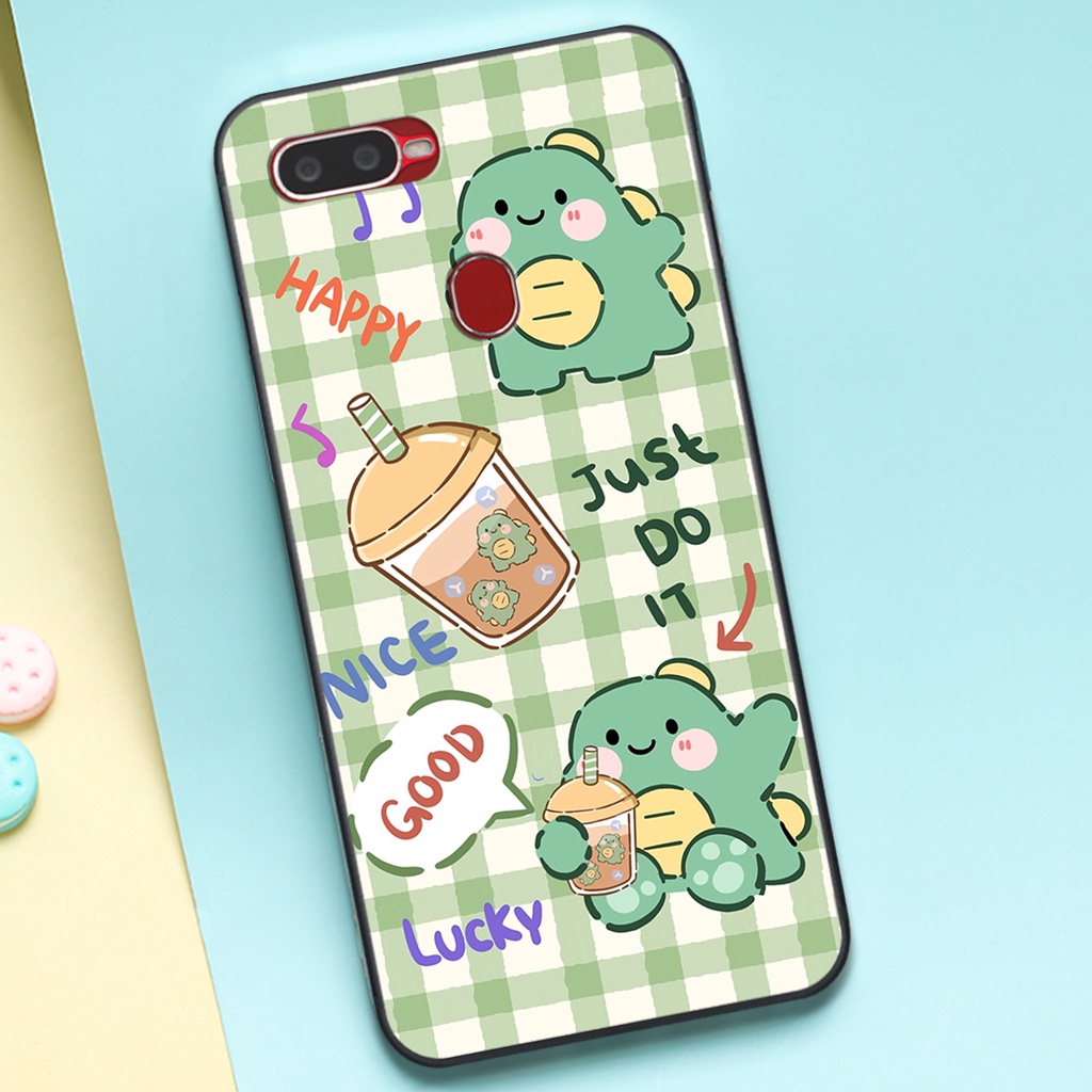 Ốp lưng Oppo A5S - A7 - F9  in hình khủng long cute