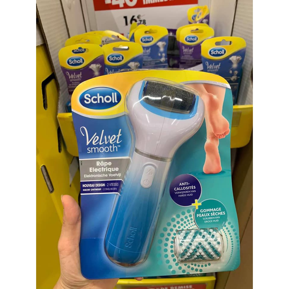 Bill Pháp - Máy chà gót chân tẩy tế bào chết Scholl Velvet Smooth hàng nội địa