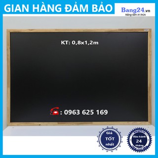 Bảng Menu Đen Khung Gỗ ; KT: 0,8x1,2m (Tặng kèm 1 bút dạ quang, 1 hộp phấn màu và 1 xóa bảng)
