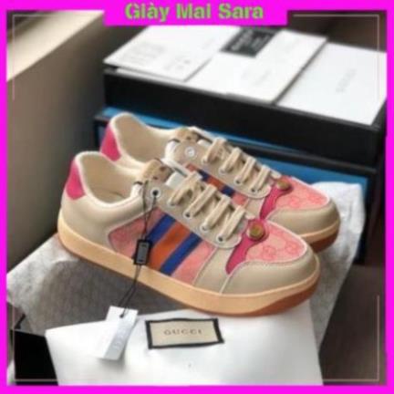 👟👟Giày Sneaker GUCCI Sơn Tùng ,Hải tú GG 3 vạch hàng cao cấp da thật cực chất full box size | BigBuy360 - bigbuy360.vn