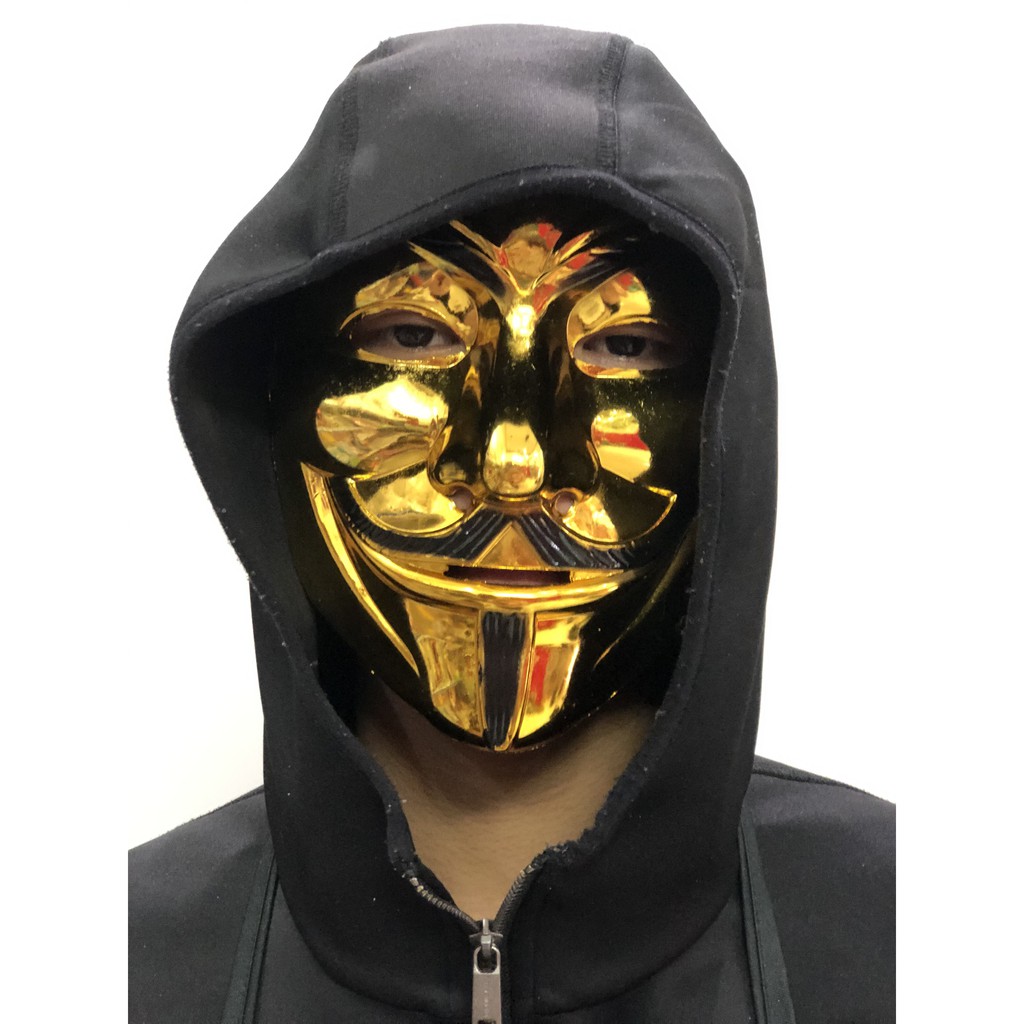 Mặt nạ Hacker Anonymous - Mặt nạ Vàng,Bạc hóa trang nhân vật hacker dành cho nam và nữ