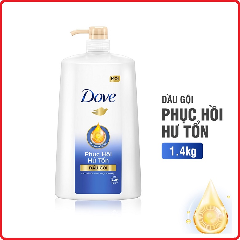 Dầu Gội DOVE Phục Hồi Hư Tổn 1.4Kg