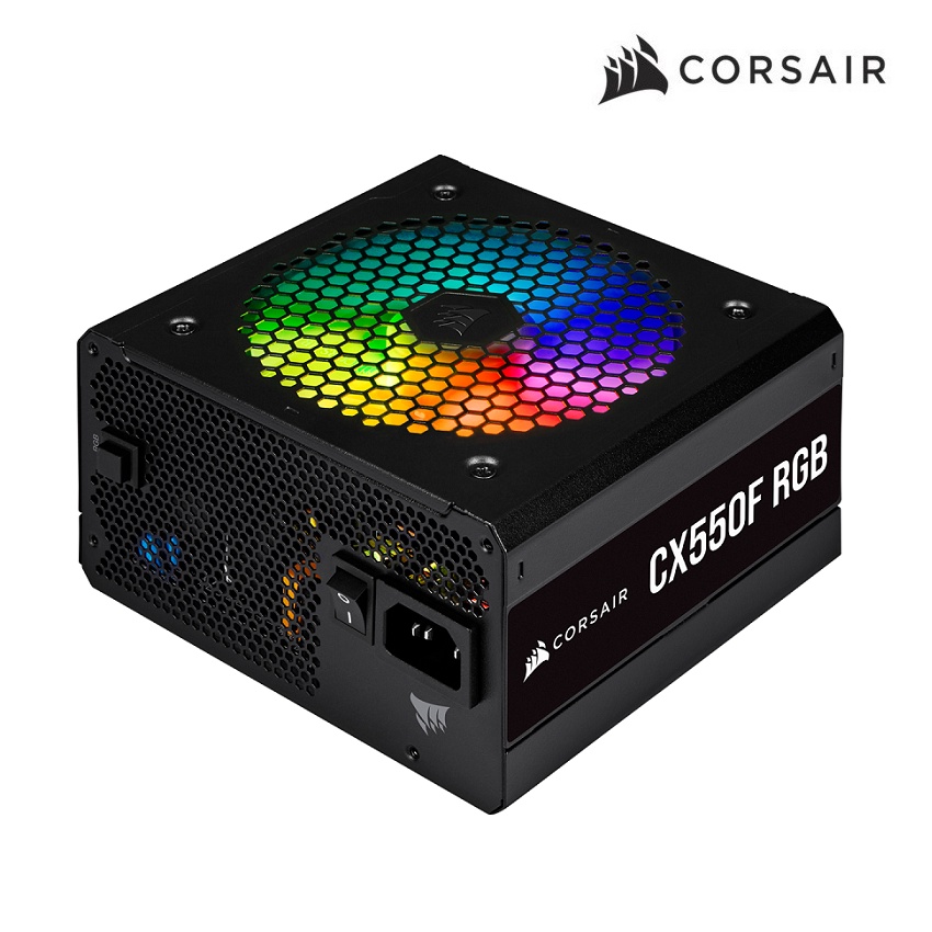 Nguồn máy tính Corsair CX550F RGB Black 80 Plus Bronze Full Modular CP9020216NA