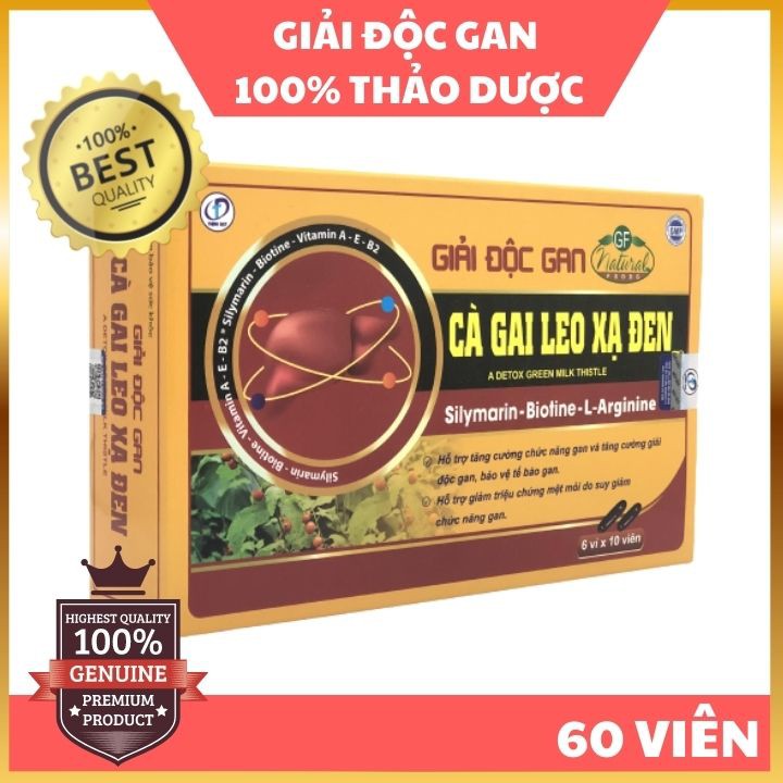 Cà Gai Leo Xạ Đen - Bổ Gan, Giải Độc Gan, Tăng Cường Chức Năng Gan (Hộp 60 Viên)