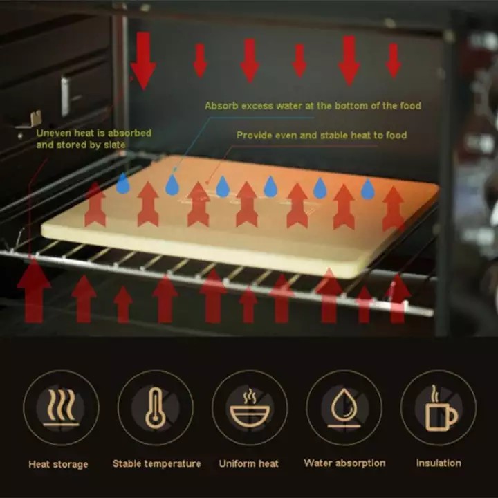 Pizza Stone for Cooking Baking Grilling Extra Thick Pizza Tools for Oven and Bbq Grill Bakeware Bread Tray Kitchen Bak
