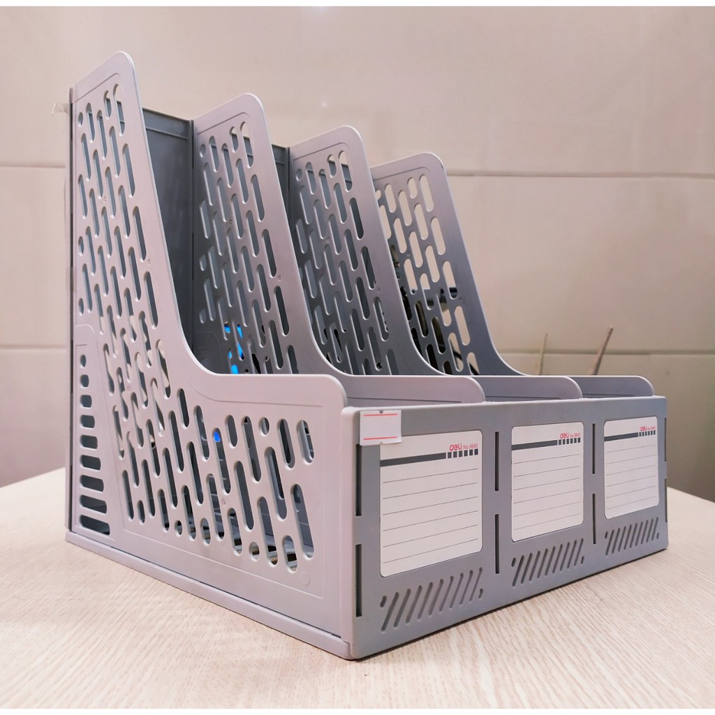 DELI 9845 Khay tài liệu để bàn 3 ngăn.