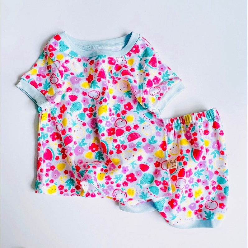 NT050 Bộ cộc, ngắn tay, đùi chất thun cotton bozip xuất dư cho bé gái nhiều màu