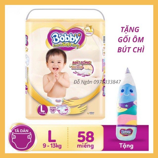 [ĐỦ SIZE] Tã Dán Bobby Siêu Mềm Extra Soft Dry S74 SX48 S40 M34 L30 XL27 Cho Bé Từ Sơ Sinh Đến 17kg(HSD: 2022-2023)