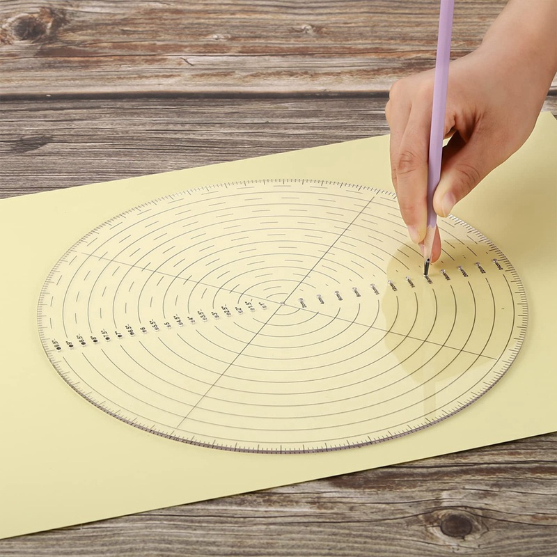 La Bàn Tròn 10 inch Bằng Acrylic Trong Suốt Dùng Để Làm Mộc