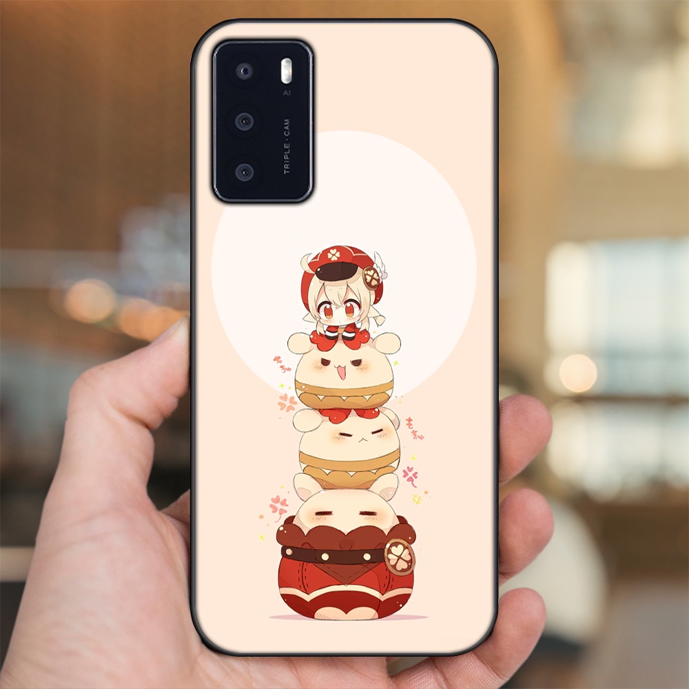 Ốp lưng Oppo A16 viền đen in hình Klee Genshin Impact