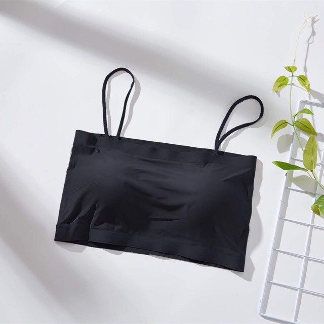 Áo Bra Đúc Su Trơn Quây 2 Dây Chất Liệu Thun Lạnh