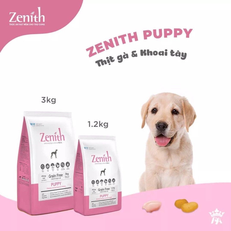 Thức ăn hạt mềm Zenith Puppy dành cho chó 1.2kg, thức ăn hạt dành cho cún - Kitty Pet Shop