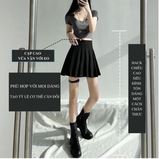 Chân váy tennis xếp ly Chân váy ngắn chữ A lưng cao có quần trong chống lộ trẻ trung năng động | BigBuy360 - bigbuy360.vn