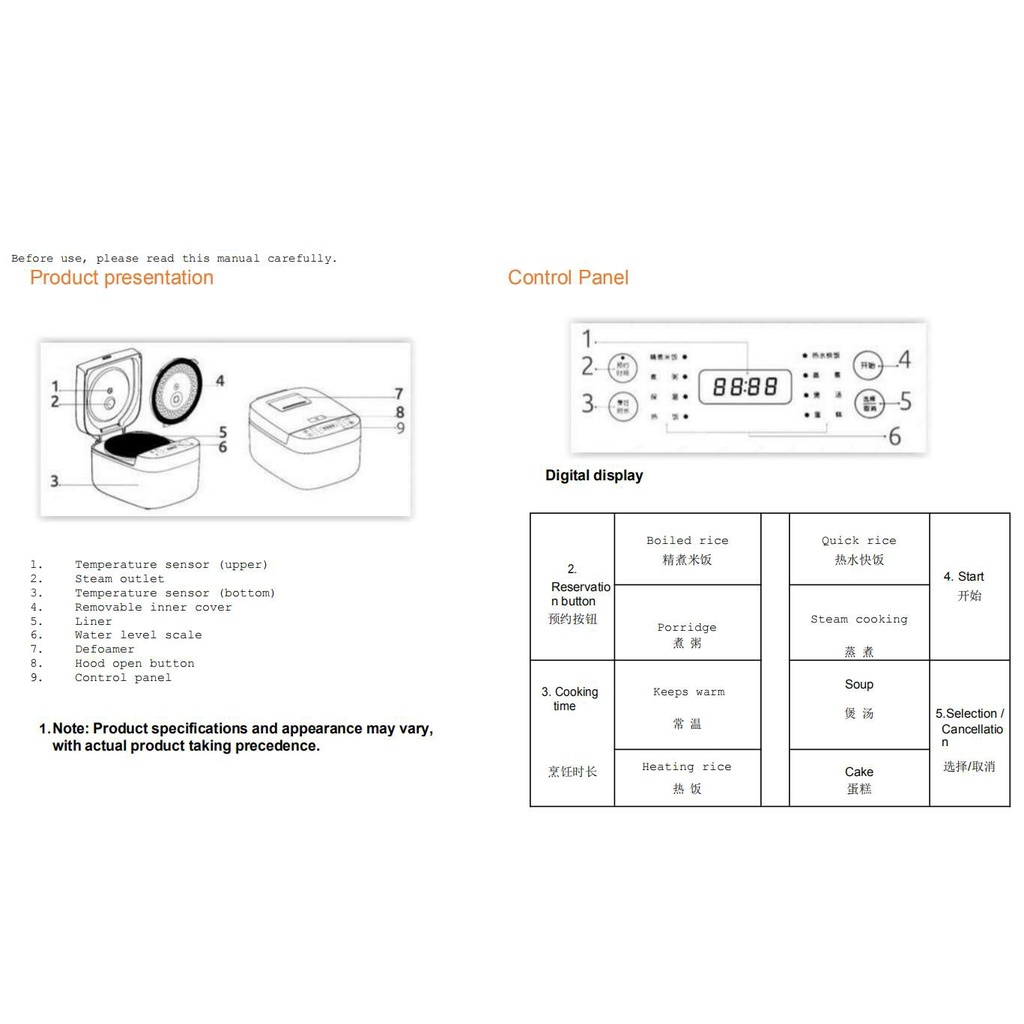 Nồi Cơm Điện Xiaomi Thông Minh Cao Tần C1 3L 650W RICE COOKER