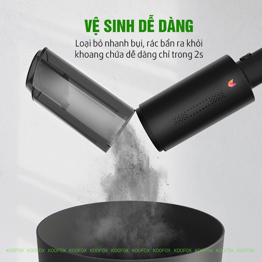 Máy hút bụi cầm tay mini Đa Năng Không Dây AIPINYUE - Hút bụi làm sạch ô tô, vệ sinh nhà cửa - 💖KOOFOX💖
